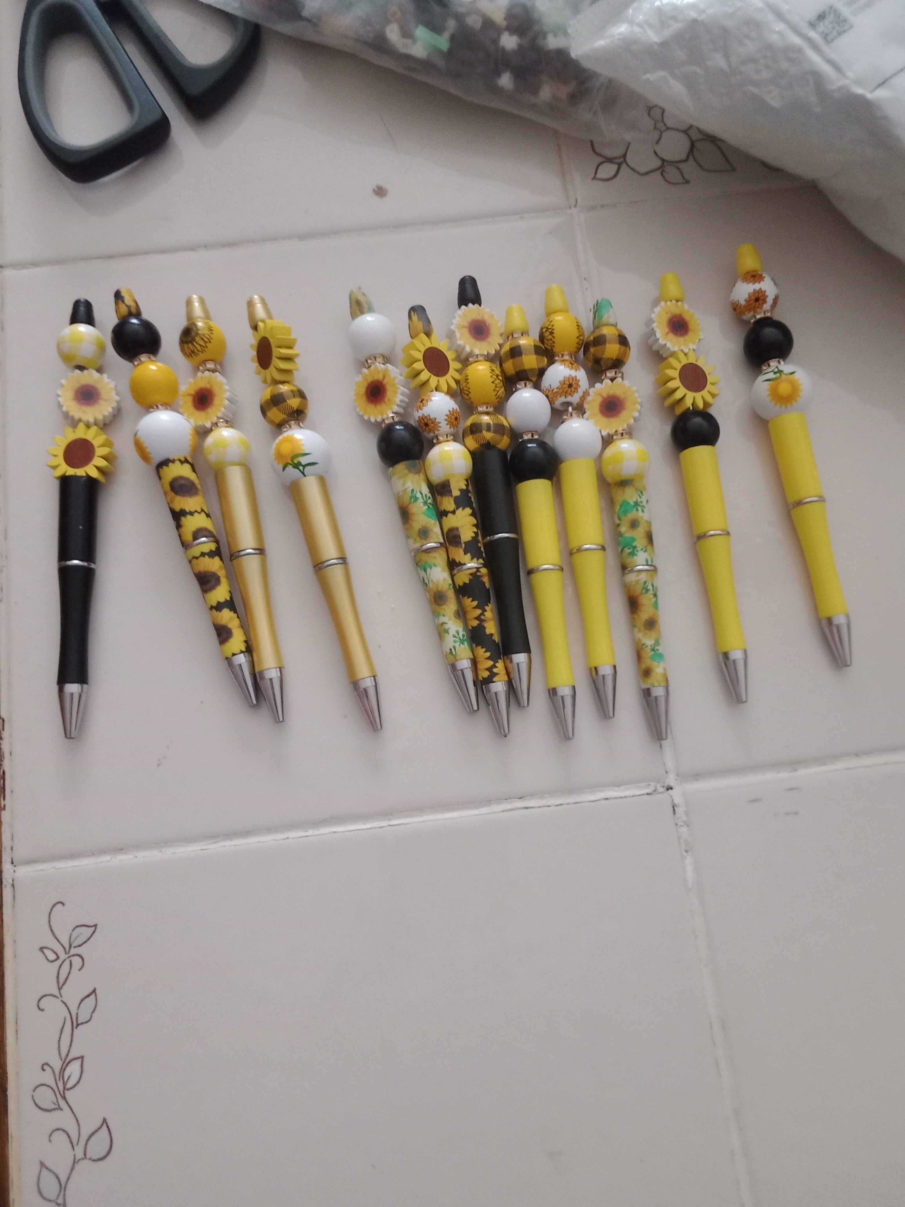 Beaded pens
